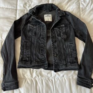 Hollister Women's Dark Gray Jean Jacket